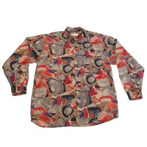 Summa Silk Multi Colored Blouse Women’s Size M